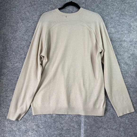 Ted Baker Beige Wool Cashmere Sweater Size M Classic Knit Pullover with Flaw - Picture 10 of 13